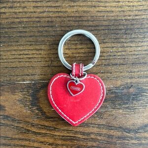 Coach Heart Keychain